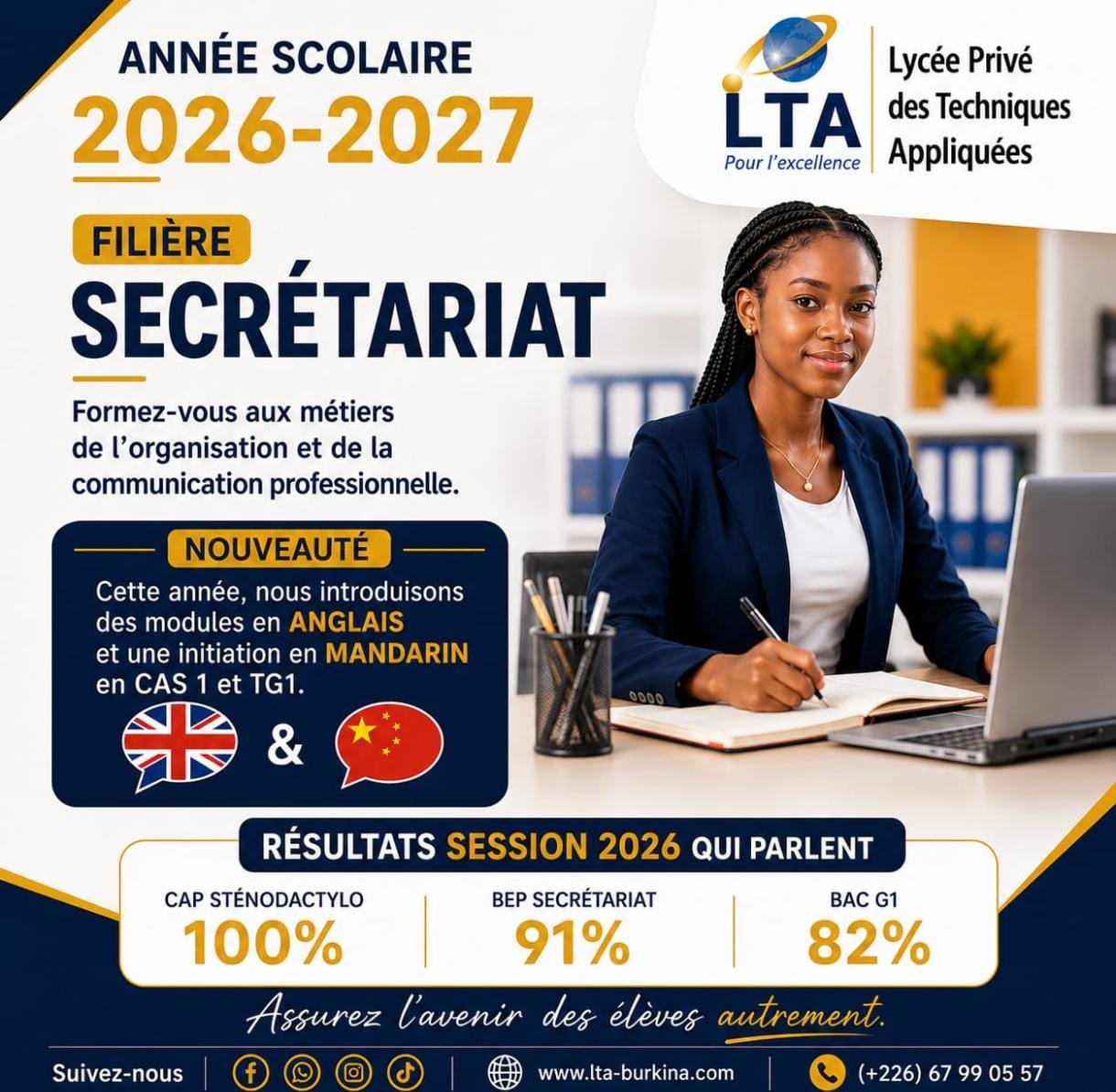 LTA — Filière Secrétariat 2026-2027